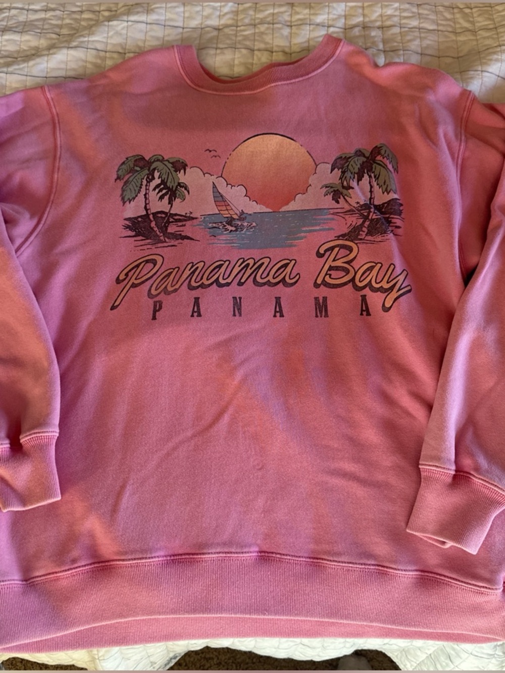 Hollister Rose Pink Graphic Crewneck Sweatshirt